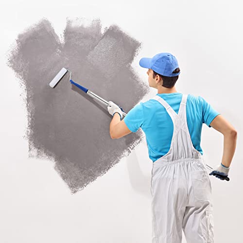 Paint Roller Extension Poles, 5 Piece Painting Extension Pole Extends To 48.5" Stainless Steel Telescopic Rod For Paint Roller Brushes To Easily Brush The Ceiling #TOP3