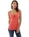 PattyBoutik Women’s Empire Waist Lace Up Pleated Sleeveless Blouse (Coral Small)