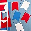 FreshCut Crafts | 160 pcs Paper DIY Banner Flags Patriotic RED, WHITE AND BLUE Pennant Banners, SMALL (2.5 x 3.5 in), US Made Card Stock Punch Out Blank Pennants for 4th of July Party Decorations, #1