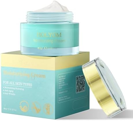 HOLYOM Anti-Aging Night Cream - Overnight Repair with Ceramides, Collagen Peptides and Hyaluronic Acid Deeply Hydrating, Non-Greasy, Fragrance-Free • 2.11 fl oz
