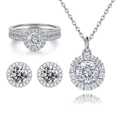 Parure Collier et Bague Moissanite en Or : Le Cadeau d'Exception pour Femme