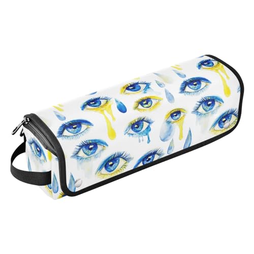 Bolsa de viaje compacta para estilista de cabello Eye Tear White para planchas, rizadores y herramientas de cabello, organizador resistente al calor y de gran capacidad