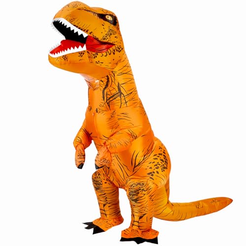 Inflatable Dinosaur Costume viwzon Inflatable T-Rex Costume, Adults Dinosaur Blow Up Suit for Halloween Cosplay Themed Parties,...