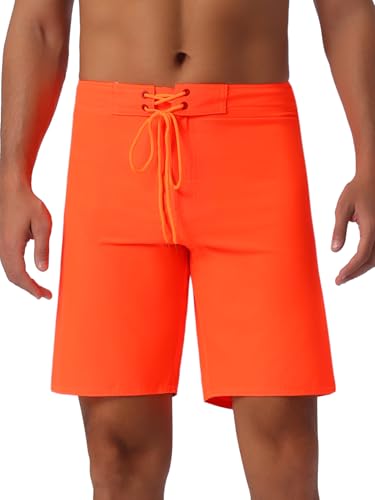 Men's Summer Lightweight Solid Color Drawstring Waist Board Shorts
