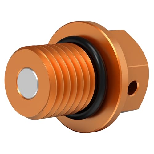 Image of NICECNC M12 x P1.5 Magnetic Drain Plug, Orange | Compatible with KTM 125-530 SX /SX-F /EXC /EXC-F /EXC-R /XC /XC-W /XC-F 2000-2023