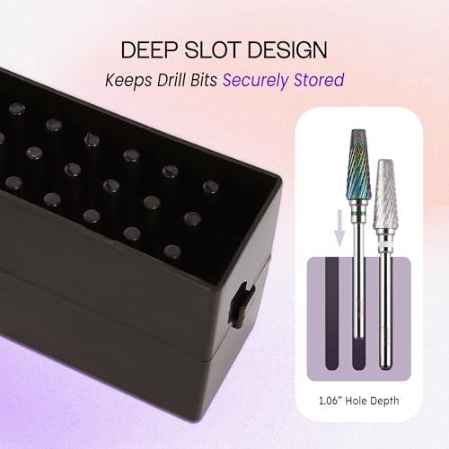 Organizador rectangular para punta de taladro de uñas miniatura 4