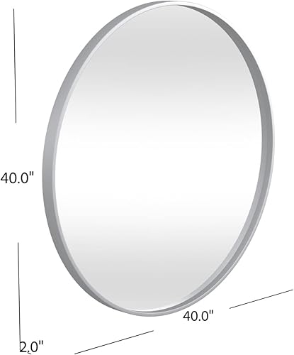 Miniatura 6 de Espejo de pared Portia en metal plateado