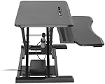 Uplite Electric Standing Desk Converter 32 inch Motorized Dual Monitor Sit Stand Desk Riser for Laptop and Monitor | Ergonomic Height Adjustable Workstation