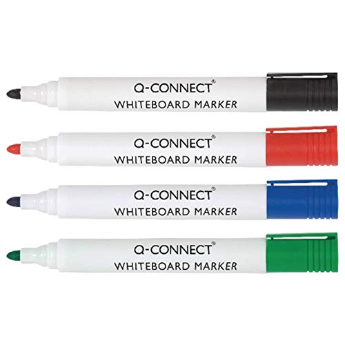 Image of Q CONNECT KF00880 Bullet Tip Whiteboard Marker Pens - Pack of 10 Assorted Colours