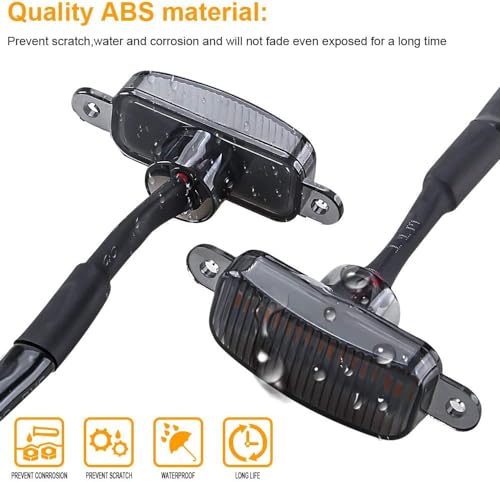 AutoBizarre Set Of 4 Pcs Amber/Yellow/Orange Raptor Style Car Front Grill Drl Daytime Running LED Lights Emergency Warning Off-Roading Light Shell Lights For All Cars, Vans, Suv, Trucks (Smoked Lens)