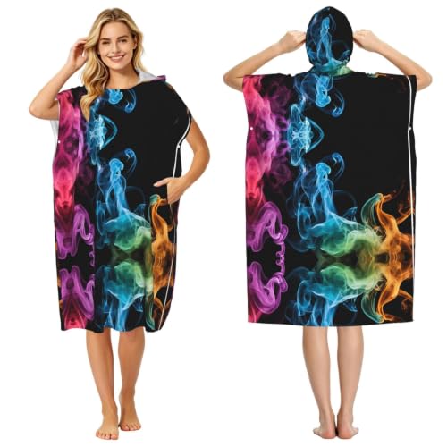 Poncho serviette de plage microfibre pour se changer facilement après le surf - 2