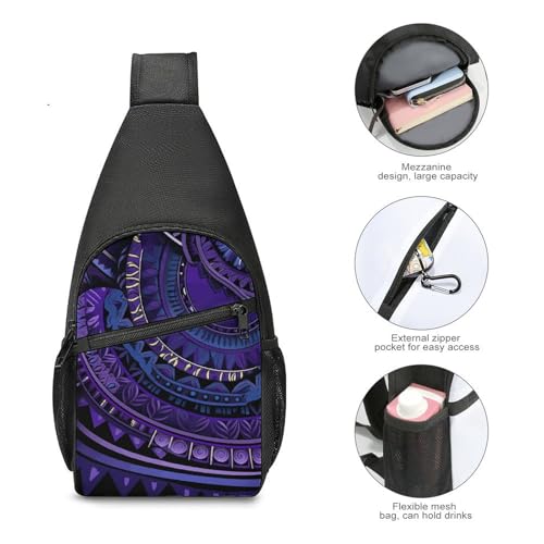 Morral bandolera estilo tribal liviano para senderismo miniatura 5