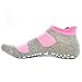 Busy Socks Pilates Socks with Grips for Women,Sticky Cardio Fitness Exercise Skidding Ballerina No Blister Socks,2 Pairs,Gray