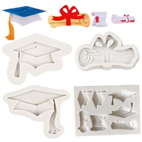 Molde de chocolate de graduación con silicona de alta definición para repostería 3