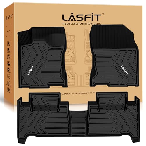 LASFIT Floor Mats Fit for Lexus NX NX200t NX300 NX300h 2021-2015 All Weather Floor Liners Custom Fit for Lexus NX All Models 2021 2020 2019 2018 2017 2016 2015 TPE Car Mats,Front and Rear Mats,Black