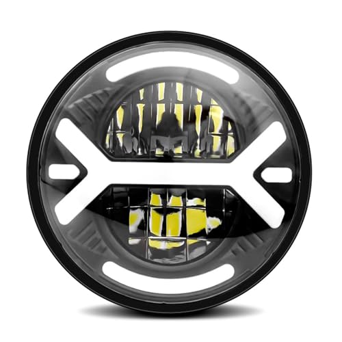 HUIOP Phare de Moto à LED, Phare de Voiture étanche IP67 de 5,75 Pouces avec DRL/Clignotant/Feux de Croisement/Feux de Route