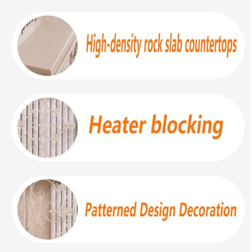 Cache-radiateur moderne en métal blanc 90cm pour salon - 7