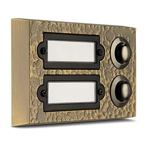 REV Klingelplatte 2-fach Klingel (Metall) mit Schildern max.42V AC/DC bei 2A, 42 V, Bronze