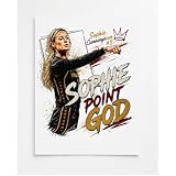 RockPaperStikrz Sophie Cunningham Point God Basketball Poster 16x20 in
