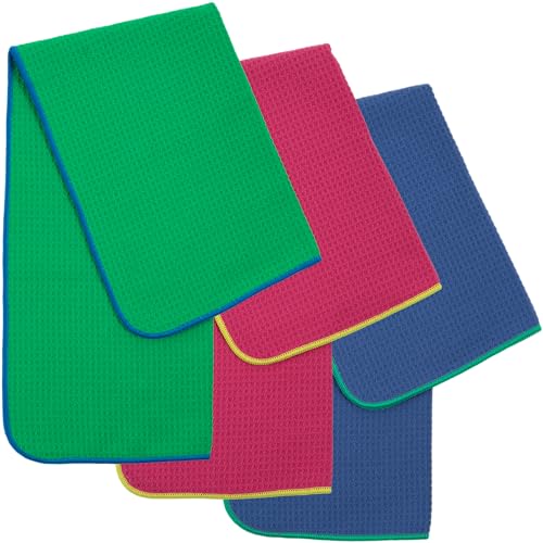 S&T INC. Pickleball Towels, Microfiber Gym Towels for Gym Bag, 16 Inch x 27 Inch, 3 Pack