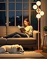 Lightdot 5-Globe Dimmable Globe Floor Lamp Orange Retro Standing Lamps with 5Pcs 3000K G9 Bulbs Stepless Brightness Adjustable Mid Century Modern Floor Lamp with Stable Base for Living Room/Office