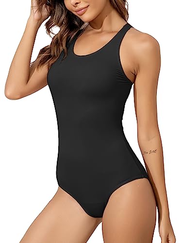 Beautikini Period Swimwear Women's One Piece Leak Proof Menstrual Bathing Suit Racerback Training Swimsuit for Teens Girls4