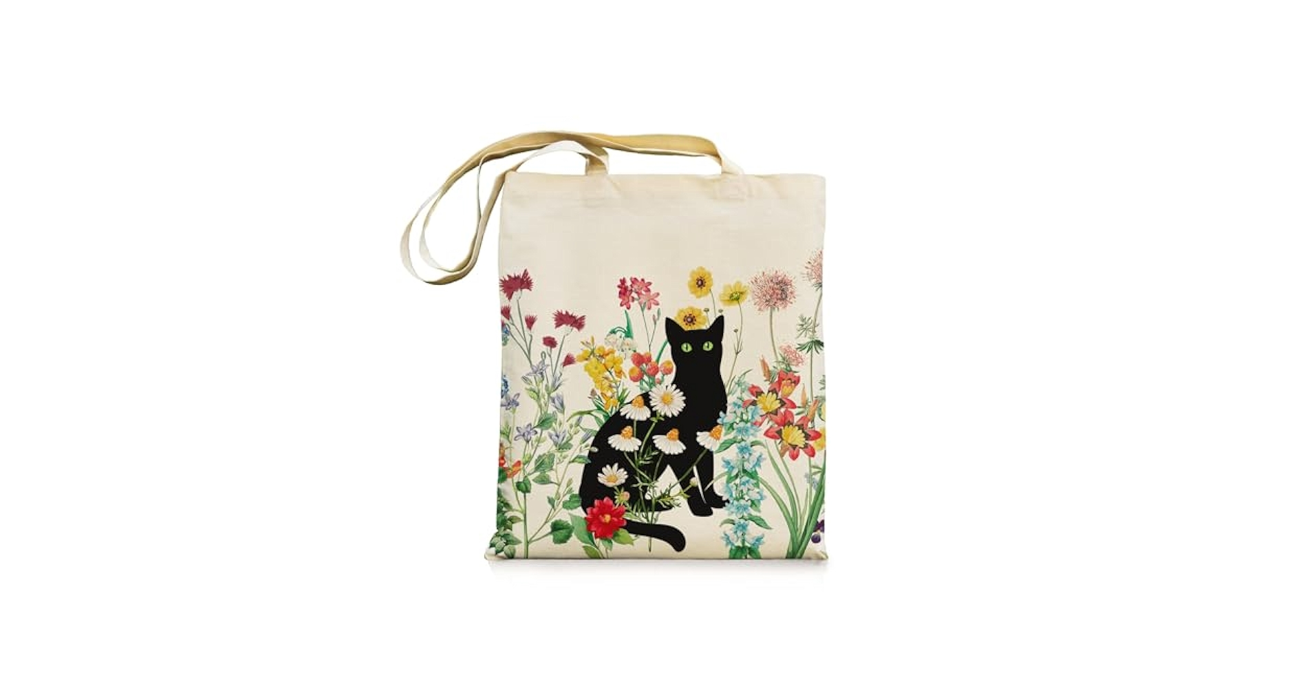 Amazon.com: bmuvghi Black Cat Canvas Tote Bag with Zipper