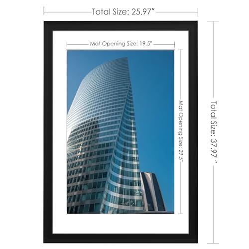 Pealsn 24X36 Poster Frame, Display Pictures 20 X 30 With Mat Or 24 X 36 Without Mat thumb #2
