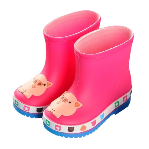 IWIHMIV Toddler Rain Boots Boys Girls Ankle Rainboot Outdoor Non Slip Kids Lightweight Comfortable Water Shoes2