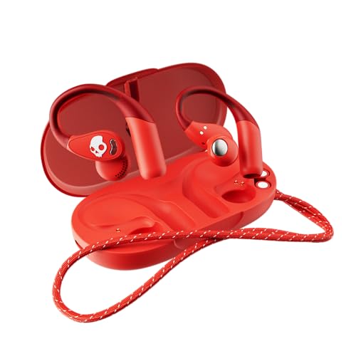 Image of Skullcandy Push 540 Open Wireless Open-Ear Bluetooth Earbuds, Headphones, Sweat and Water Resistant, 42 Hours Battery, Detachable Neckband, Secure Fit, Microphone for iPhone Android - Plasma