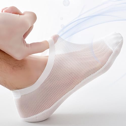 Men's Ice Silk No-Show Socks, Low Cut Invisible Breathable Non-Slip Liner Socks, High-End Ice Silk Mesh Socks3