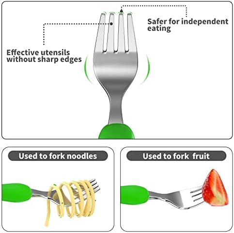 Lehoo Castle Childrens Cutlery, 6 Pcs Vehicles Toddler Cutlery Set Stainless Steel, Includes 2 x Childrens Forks/Knives/Spoons, Kids Knife and Fork Sets (Construction Vehicles x 6)