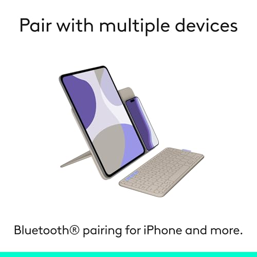 Image of Logitech Flip Folio Keyboard Case iPad Pro 11 inch M4 & M5 Air M2 - Sand