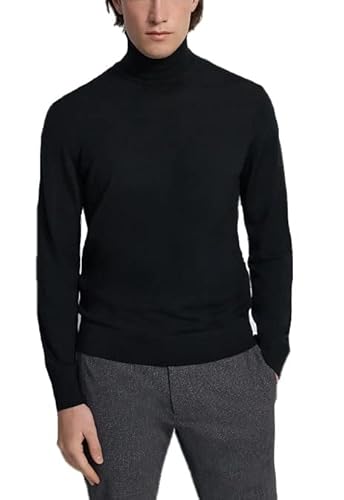 Theory Mens Turtle Neck Po.regal Sweater, Black, X-Small Us #TOP24