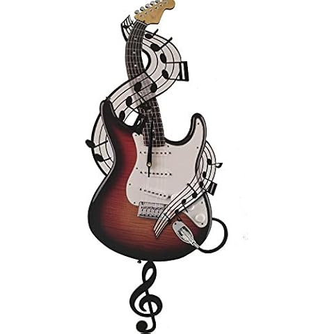 Reloj de Pared Oscilante Electro Guitarra Cover