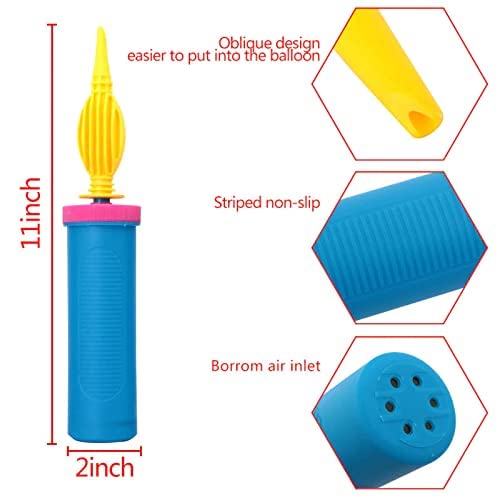 Party Propz Rubber Balloon Arch Garland Decorating Strip Kit Including 1 Roll 16.4Ft Balloon Tape Strip + 100Pcs Dot Glue + 1Pc Ribbon(Purple) + 1Pc Hand Balloon Pump 2