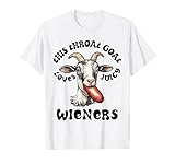 Funny Gag Throat Goat Swallows Juicy Wieners Inappropriate T-Shirt