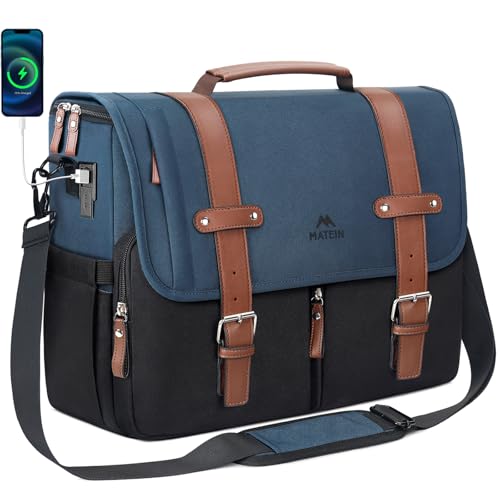 MATEIN Messenger Bag with USB Charging Port (15.6)