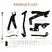 HCmotorku Motorcycle Forward Controls Pegs Levers Linkages Kit Fit for Harley Softail Street Bob Low Rider FXBB FXLR FXLRS FXST 2018-2023 Black