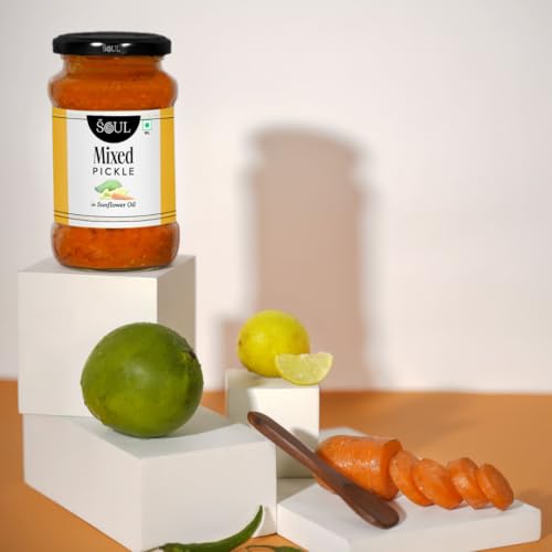 Image of Soul Mixed Pickle 380g - Flavorful Blend in Sunflower Oil