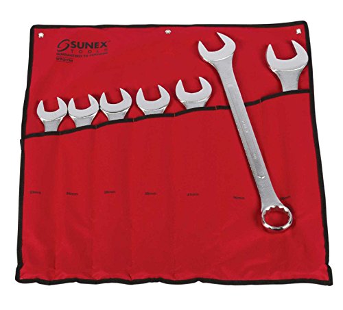 Sunex 9707Ma Jumbo Metric Combination Wrench Set, 7Piece (Includes Roll-Case) Crv #TOP5