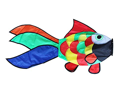 C Comcrosfly Rainbow Fish Windsock, Wind Socks Outdoor Hanging For Outdoor Patio Garden Decorative Wind Spinners 31 In Hanging Fish #TOP3