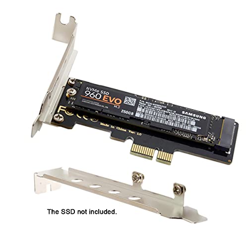 Image of Low Profile PCI-E 3.0 x1 Lane to M.2 NGFF M-Key SSD Nvme AHCI PCI Express Adapter Card