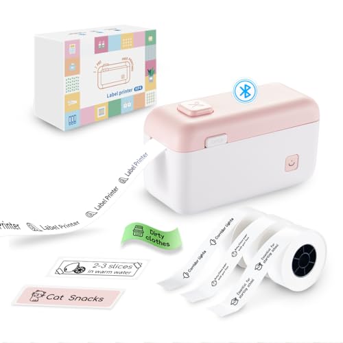 vretti HP3 Mini Impresora de Etiquetas Adhesivas, Impresora de Etiquetas Portátil, Etiquetadora Adhesivas Bluetooth, Compatible con iOS y Android, para la Escuela de la Oficina en Casa