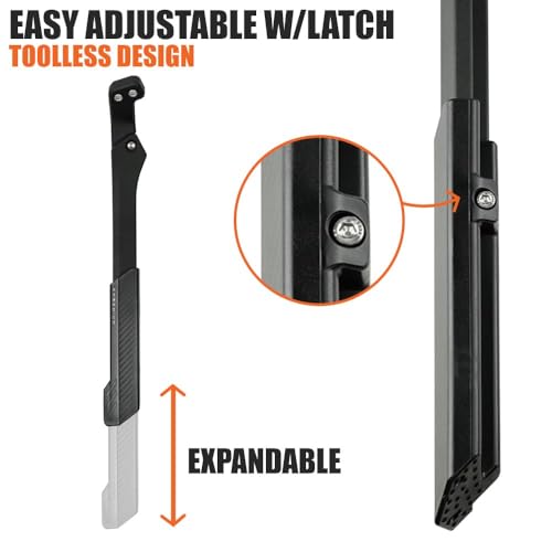 Image of BV Bike Kickstand - Mountain Bike Kick Stand for 24-29 inch Bicycles - Adjustable Length, Non-Slip Sole, Aluminum Alloy Material - Black Bicycle Kickstand