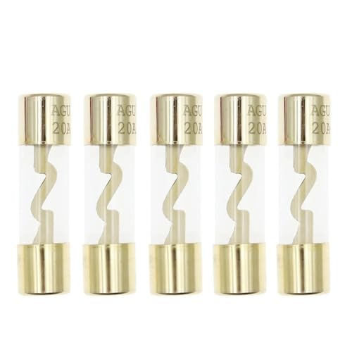 Fusibles en verre 10x38 mm 25A pour amplificateur audio de voiture | Lot de 5 pièces