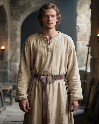 L'VOW Medieval Leather Belt Renaissance Pirate Viking Belt Women Men LARP Accessory2