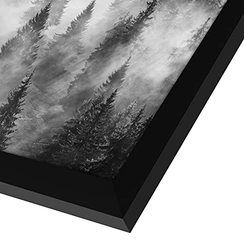 Americanflat 24x24 Picture Frame with Polished Plexiglass - Epic Collection - Square Picture Frame with Engineered Wood - Wide Photo Frames for Wall display - Black