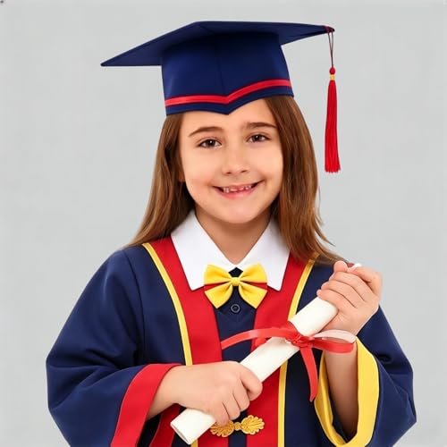 Image of Kindergarten 2025 Graduation Cap and Gown Tassel Sets with Charm 2PCS Graduations Stoles for Kids Grad Party Clothes