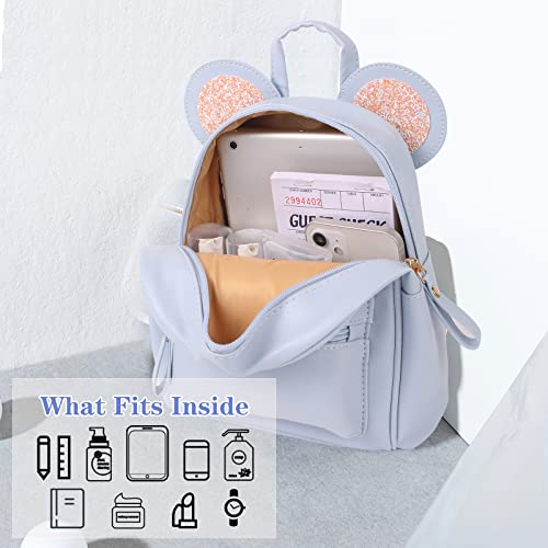 Dingco Girls Mini Backpack Sequin Bow Mouse Ears Cute Backpack Small Backpack Gifts For Teenage Girls #TOP1